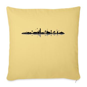 Skyline - Küste Sylt - Sofakissenbezug 45 x 45 cm - Hellgelb - Vorne