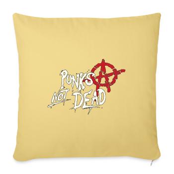 Punks Not Dead Anarcho Punk Logo - Sofa pillowcase 17,3'' x 17,3'' (45 x 45 cm) - washed yellow - Front