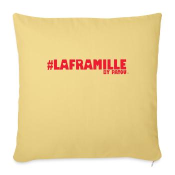 laframille - Housse de coussin décorative 45 x 45 cm - jaune délavé - Devant