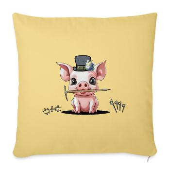 Porte-bonheur Alpinisme Alpinisme Alpinisme - Housse de coussin décorative 45 x 45 cm - jaune délavé - Devant