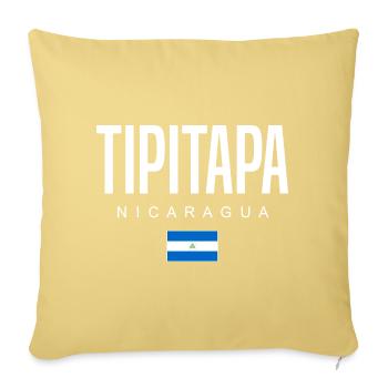 Tipitapa Nicaragua Nicaraguans - Sofa pillowcase 17,3'' x 17,3'' (45 x 45 cm) - washed yellow - Front