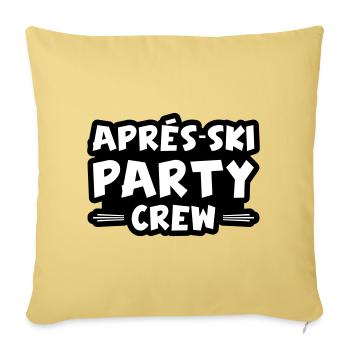 Équipe de fête après ski - Housse de coussin décorative 45 x 45 cm - jaune délavé - Devant
