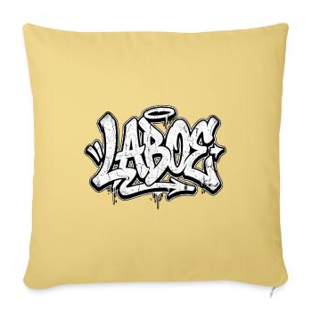 Laboe Graffiti Oldschool Hip Hop - Sofa pillowcase 17,3'' x 17,3'' (45 x 45 cm) - washed yellow - Front
