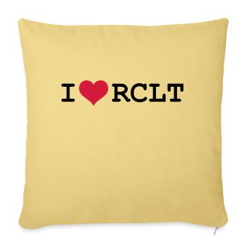 IRCLT❤ - Sofa pillowcase 17,3'' x 17,3'' (45 x 45 cm) - washed yellow - Front