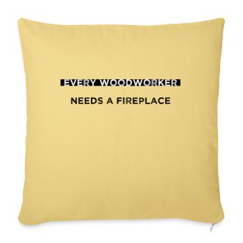 syndicat charpentier tshirts bday blogger - Housse de coussin décorative 45 x 45 cm - jaune délavé - Devant