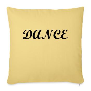 Danse Musique de danse - Housse de coussin décorative 45 x 45 cm - jaune délavé - Devant