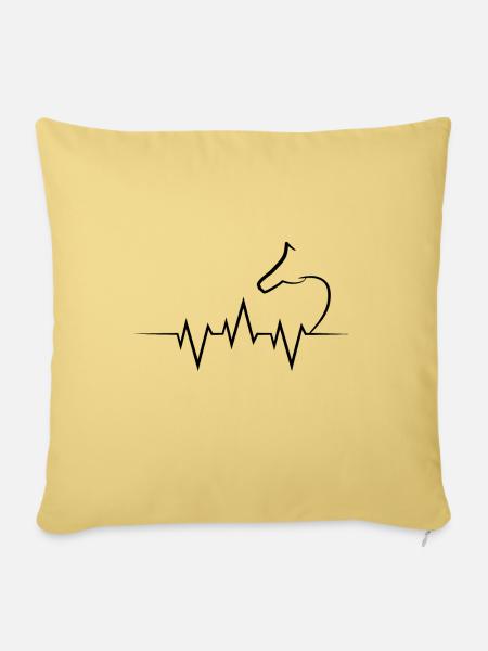 Riding Heart Rate - Sofakissenbezug 45 x 45 cm - Hellgelb