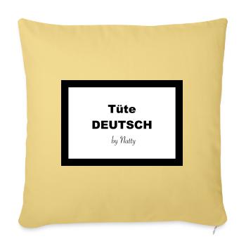 Tüte DEUTSCH - Sofakissenbezug 45 x 45 cm - Hellgelb - Vorne