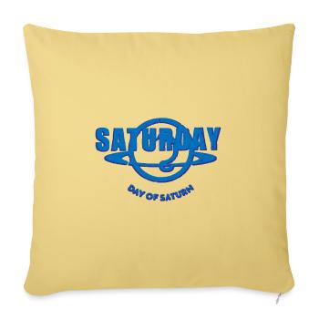 Saturday Saturday Weekdays Saturn blue used look - Sofa pillowcase 17,3'' x 17,3'' (45 x 45 cm) - washed yellow - Front