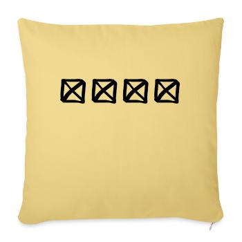 xxxx - Sofakissenbezug 45 x 45 cm - Hellgelb - Vorne