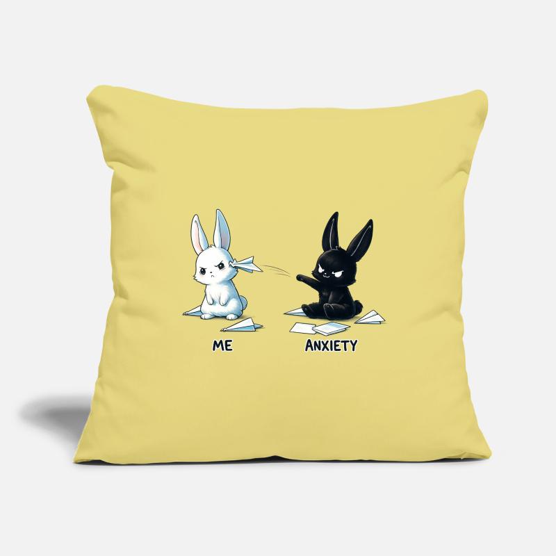 Fear Bunny Meme Design Sofa pillowcase 17,3'' x 17,3'' (45 x 45 cm)