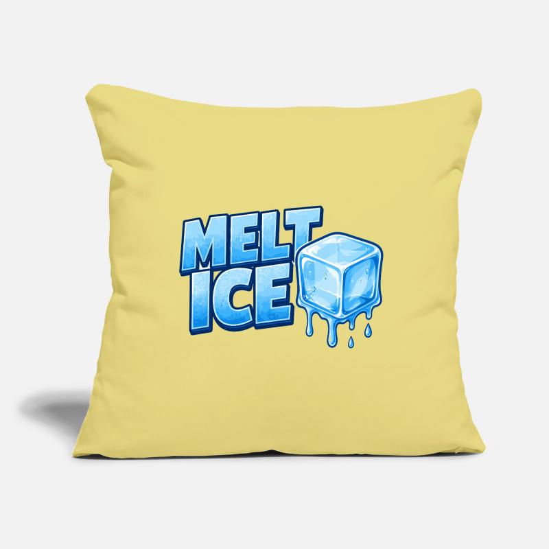 Melt Eis Eiswürfel Typo Sofa pillowcase 17,3'' x 17,3'' (45 x 45 cm)