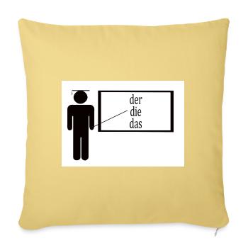 German Teacher - Sofa pillowcase 17,3'' x 17,3'' (45 x 45 cm) - washed yellow - Front