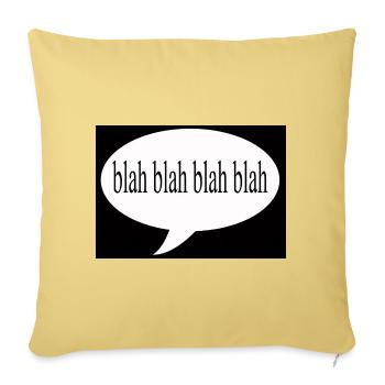 Blah Blah Blah - Sofa pillowcase 17,3'' x 17,3'' (45 x 45 cm) - washed yellow - Front