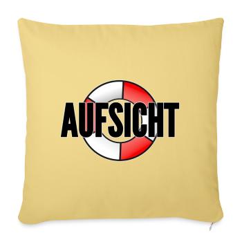 AUFSICHT - Badeaufsicht - Sofakissenbezug 45 x 45 cm - Hellgelb - Vorne