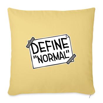 Define Normal Lustig Sarkastisch Definition Grafik - Sofakissenbezug 45 x 45 cm - Hellgelb - Vorne