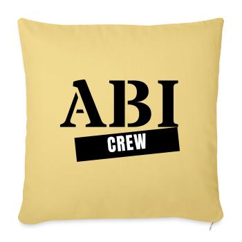 Abi Crew - Année de remise des diplômes de l’Abitur Voyage de l’Abitur - Housse de coussin décorative 45 x 45 cm - jaune délavé - Devant