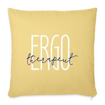 Design élégant pour ergothérapeute - Housse de coussin décorative 45 x 45 cm - jaune délavé - Devant