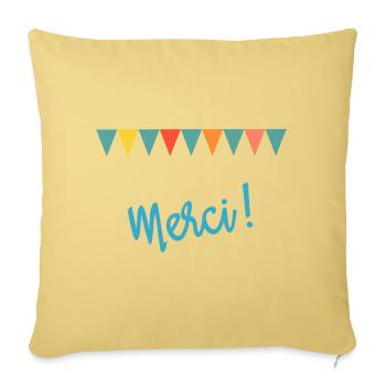 THANK YOU. MISTRESS. MASTER. THANK YOU MISTRESS - Sofa pillowcase 17,3'' x 17,3'' (45 x 45 cm) - washed yellow - Front