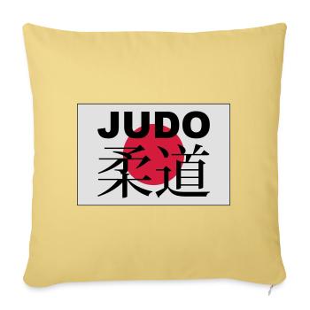 judo - Housse de coussin décorative 45 x 45 cm - jaune délavé - Devant