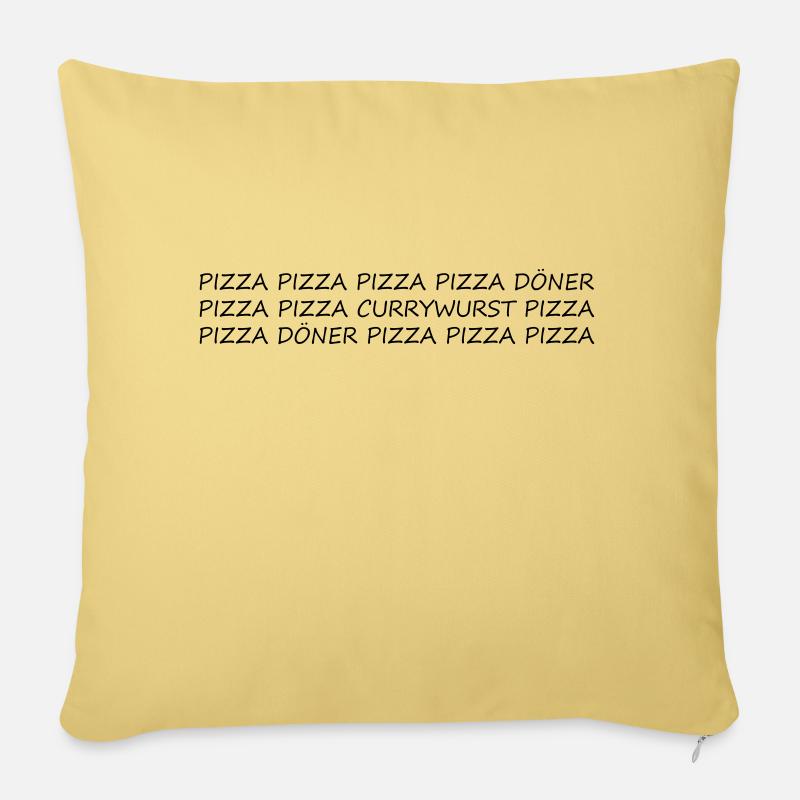 Immer Pizza - Sofakissenbezug 45 x 45 cm - Hellgelb