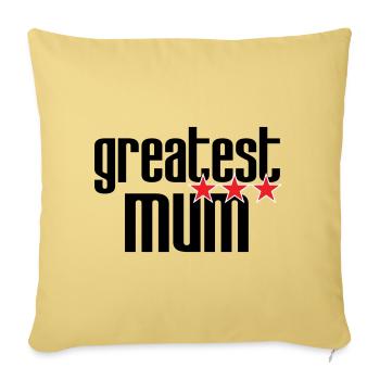 Best Mom - Mother's Day - Sofa pillowcase 17,3'' x 17,3'' (45 x 45 cm) - washed yellow - Front