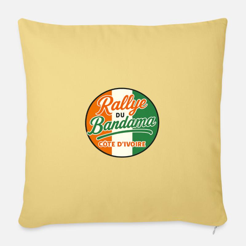 Bandama RCI Rallye - Sofakissenbezug 45 x 45 cm - Hellgelb