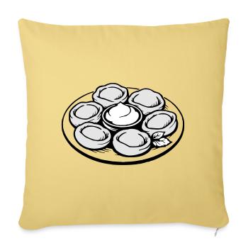 Pelmeni, Manti - Housse de coussin décorative 45 x 45 cm - jaune délavé - Devant
