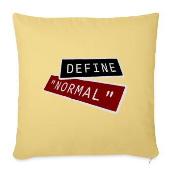 Define Normal Lustig Sarkastisch Definition Grafik - Sofakissenbezug 45 x 45 cm - Hellgelb - Vorne