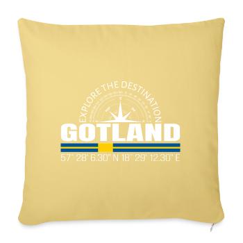 Gotland - Housse de coussin décorative 45 x 45 cm - jaune délavé - Devant