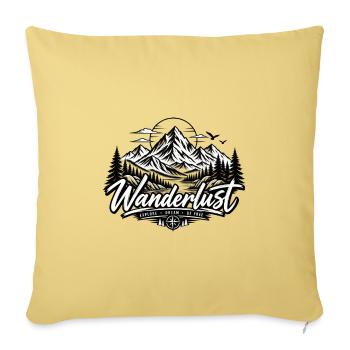 Errance - Housse de coussin décorative 45 x 45 cm - jaune délavé - Devant