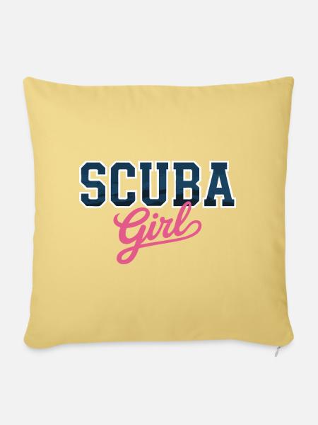 Scuba Girl Design - Sofakissenbezug 45 x 45 cm - Hellgelb