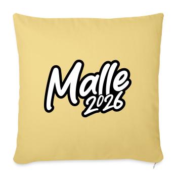 Malle 2026 - Sofa pillowcase 17,3'' x 17,3'' (45 x 45 cm) - washed yellow - Front