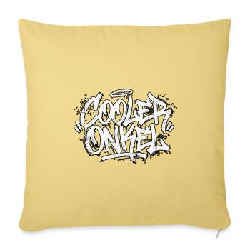 Cooler Onkel Handschrift Graffiti - Sofakissenbezug 45 x 45 cm - Hellgelb - Vorne