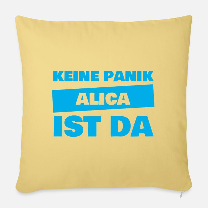 Alica - Housse de coussin décorative 45 x 45 cm - jaune délavé
