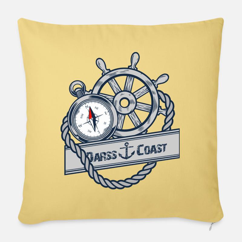 Darss Coast - your statement for the Darss - Sofa pillowcase 17,3'' x 17,3'' (45 x 45 cm) - washed yellow