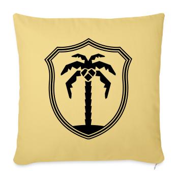 Armoiries du symbole de Palm Island - Housse de coussin décorative 45 x 45 cm - jaune délavé - Devant