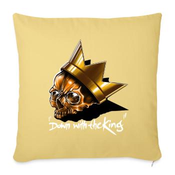 Down with the King - Sofa pillowcase 17,3'' x 17,3'' (45 x 45 cm) - washed yellow - Front