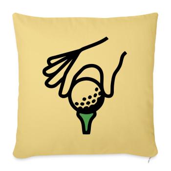 Golf Ball Tee Tee Golf Golf Club Golfer - Sofa pillowcase 17,3'' x 17,3'' (45 x 45 cm) - washed yellow - Front