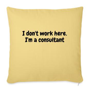 I don't work here. I'm a consultant - Sofa pillowcase 17,3'' x 17,3'' (45 x 45 cm) - washed yellow - Front