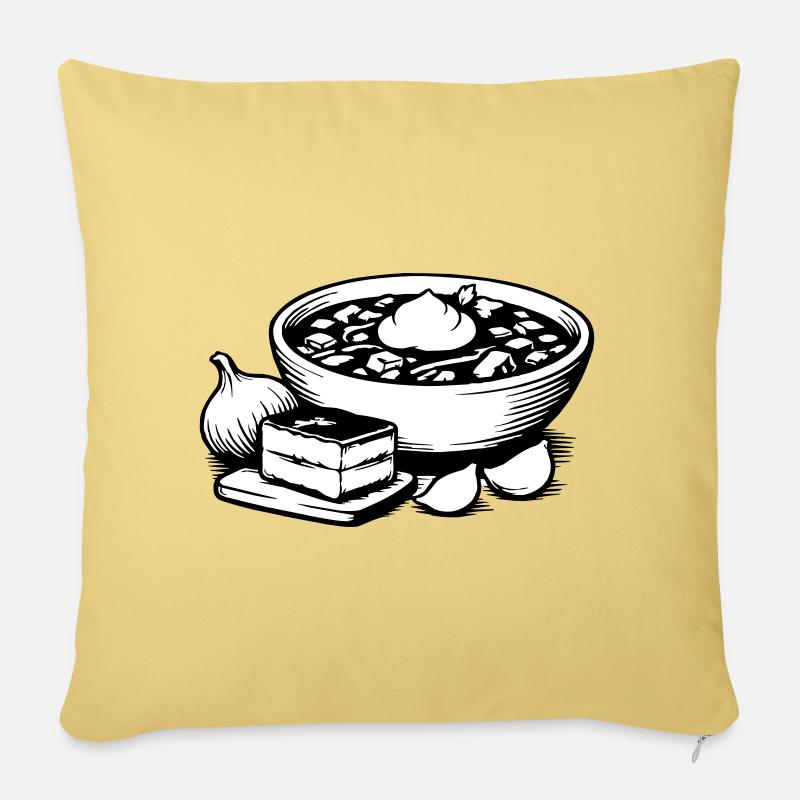 Borsch - Sofakissenbezug 45 x 45 cm - Hellgelb