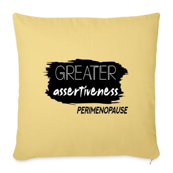 Greater Assertiveness Perimenopause - Sofa pillowcase 17,3'' x 17,3'' (45 x 45 cm) - washed yellow - Front