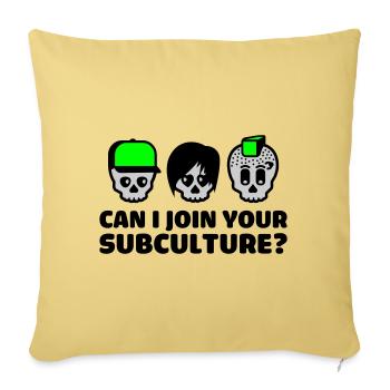 subculture - Housse de coussin décorative 45 x 45 cm - jaune délavé - Devant