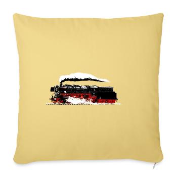STEAM LOKOMOTIVE DB DEUTSCHLAND - Sofakissenbezug 45 x 45 cm - Hellgelb - Vorne