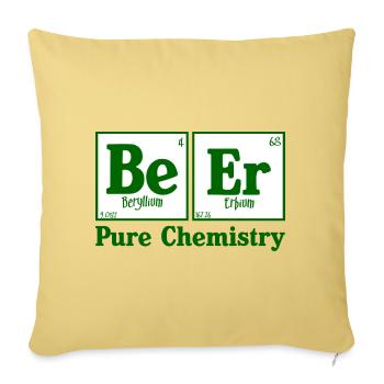 Pure Chemistry 2 - Sofa pillowcase 17,3'' x 17,3'' (45 x 45 cm) - washed yellow - Front