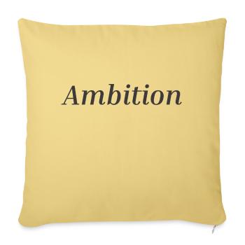 Ambition 1 - Sofa pillowcase 17,3'' x 17,3'' (45 x 45 cm) - washed yellow - Front