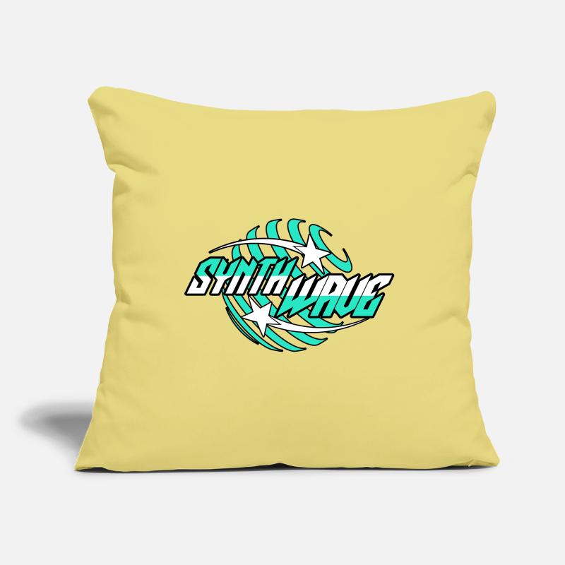 Synthétiseur Synth Wave Housse de coussin décorative 45 x 45 cm