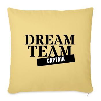 Capitaine de l’équipe de rêve - Capitaine, entraîneur, meilleur groupe - Housse de coussin décorative 45 x 45 cm - jaune délavé - Devant