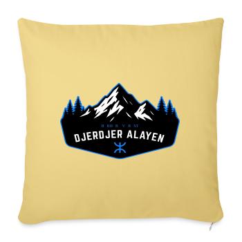 Djerdjer_Alayen_2 - Sofa pillowcase 17,3'' x 17,3'' (45 x 45 cm) - washed yellow - Front
