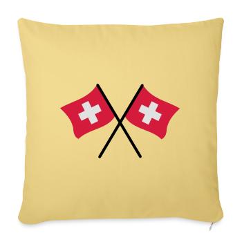 Swiss Flag - Sofa pillowcase 17,3'' x 17,3'' (45 x 45 cm) - washed yellow - Front